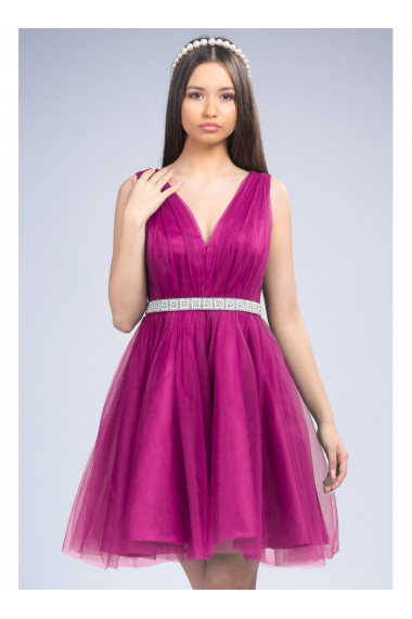 Rochie fuchsia din tulle Rebecka 31943B