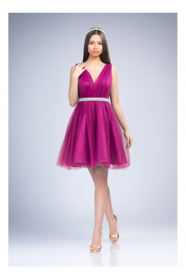 Rochie fuchsia din tulle Rebecka 31943B