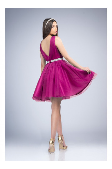 Rochie fuchsia din tulle Rebecka 31943B