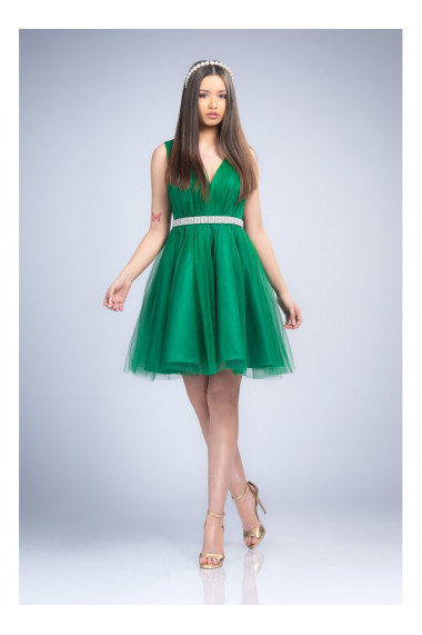 Rochie verde din tulle Rebecka 31943B