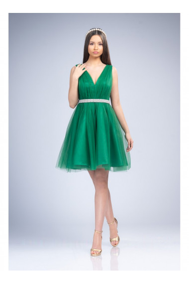 Rochie verde din tulle Rebecka 31943B