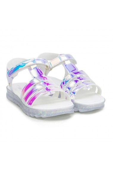 Sandale Fete BIBI Flat Form Holografic Glitter