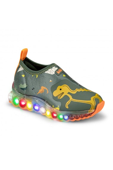 Pantofi Sport LED Bibi Roller Celebration Green Dino