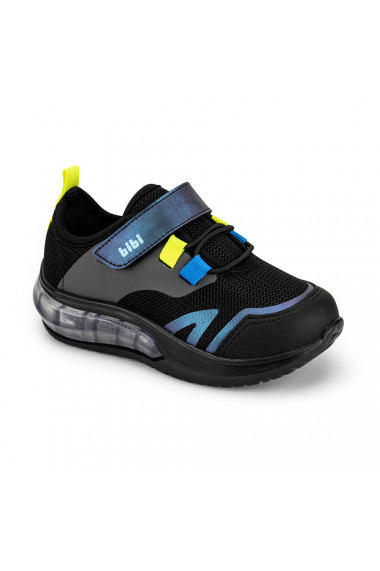 Pantofi Baieti Bibi Space Wave 3.0 Black Holografic