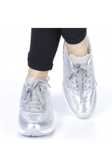 Pantofi sport dama Verena argintii