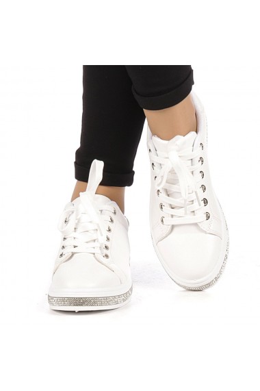 Pantofi sport dama Clear albi