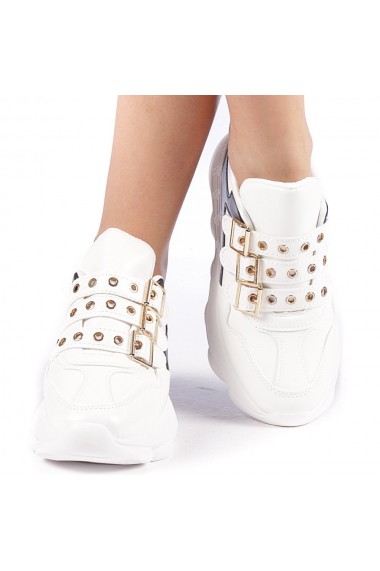 Pantofi sport dama Sandrina albi