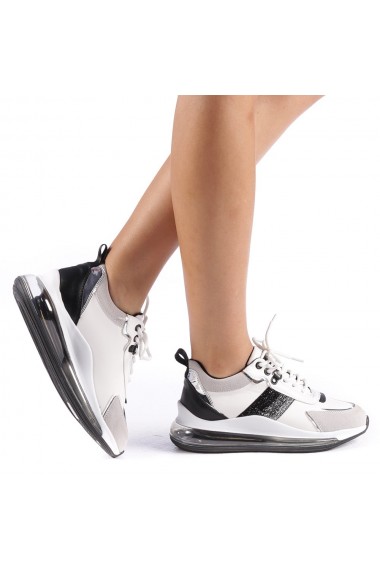 Pantofi sport dama Tamina alb cu negru