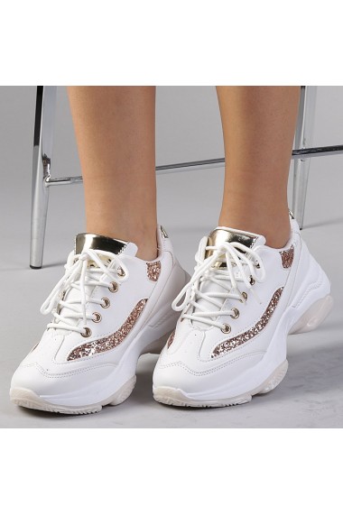 Pantofi sport dama Ermina albi