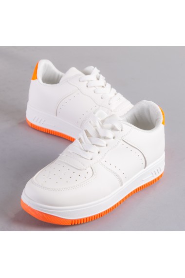 Pantofi sport dama Softa alb cu portocaliu