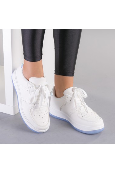 Pantofi sport dama Softa alb cu albastru