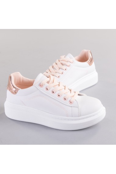 Pantofi sport dama Lagos alb cu roz