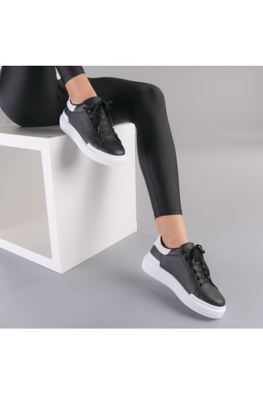 Pantofi sport dama Tita alb cu negru
