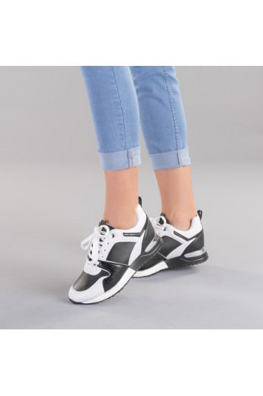 Pantofi sport dama Vals alb cu negru