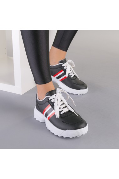 Pantofi sport dama Safir negru cu alb
