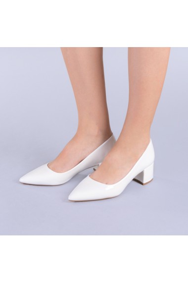 Pantofi dama Margi albi