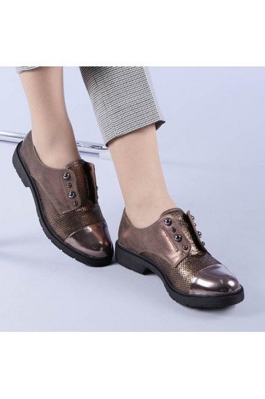 Pantofi casual dama Mirela bronz