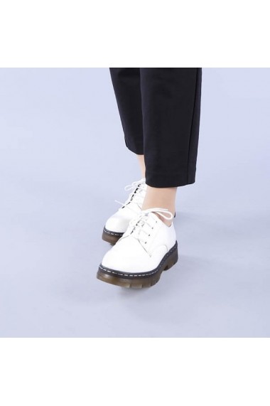 Pantofi casual dama Iris albi