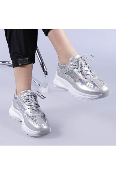 Pantofi sport dama Abana argintii