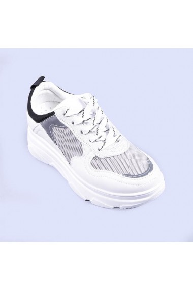 Pantofi sport dama Leticia albi cu negru