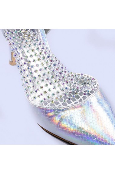 Pantofi dama Meda argintii