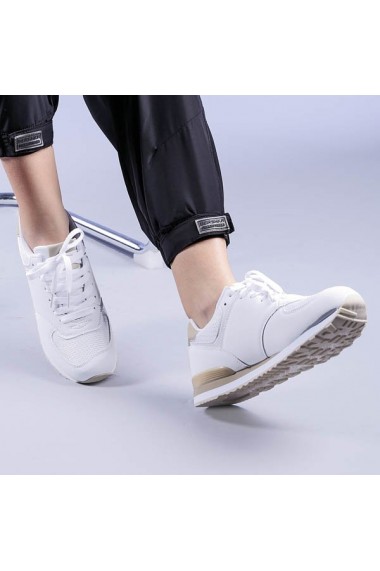 Pantofi sport dama Opal albi cu bej