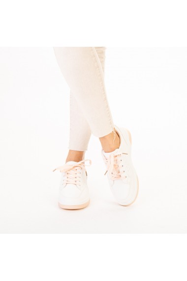 Pantofi sport dama Aren albi cu roz