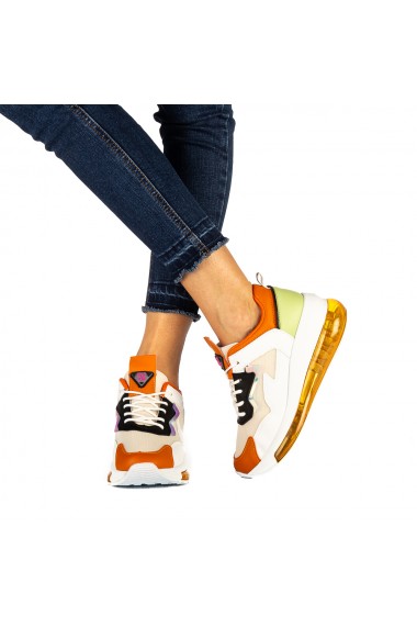 Pantofi sport dama Ryna portocalii