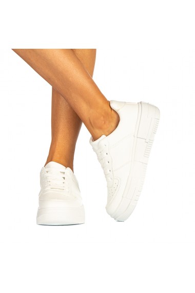 Pantofi sport dama Kiva albi