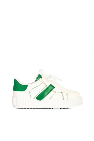 Pantofi sport dama Lumera albi cu verde