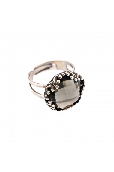 Inel placat cu Argint 925 cu cristale Swarovski Black Diamond 7220-215ASP