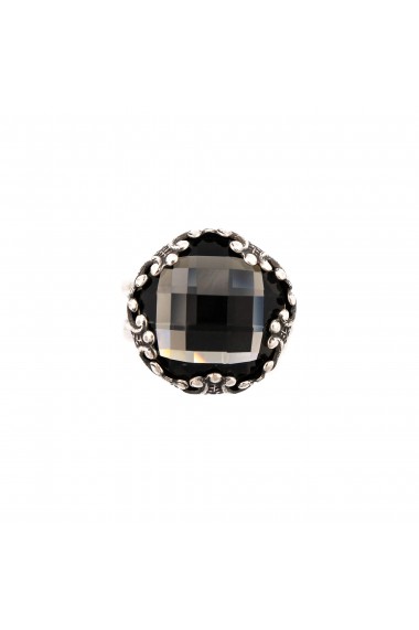 Inel placat cu Argint 925 cu cristale Swarovski Black Diamond 7220-215ASP