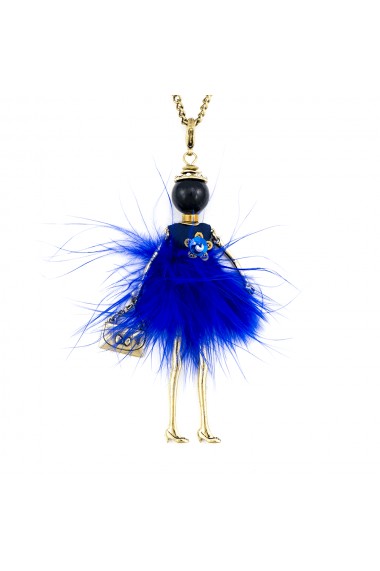 Bambola in Stile Moscovita-Lux-Electric Blue