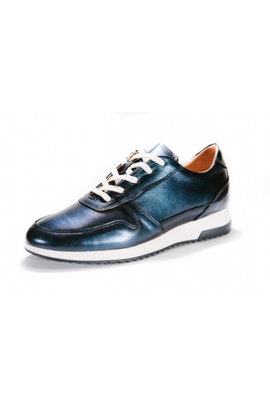 Pantofi sport Peter 100% Piele Naturala Urban Sneakers Blue Sidef