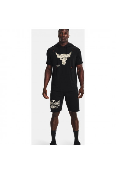Tricou barbati Under Armour Project Rock Terry Short Sleeve Hoodie 1370465-001