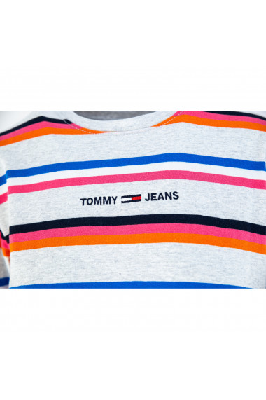 Tricou femei Tommy Jeans Stripe Logo Boxy Cropped T-Shirt DW0DW095930CS