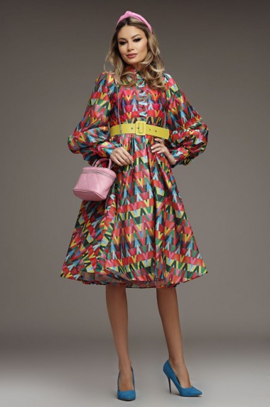 Rochie Florens cu imprimeu multicolor