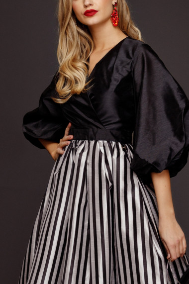 Rochie Cindy cu dungi albe