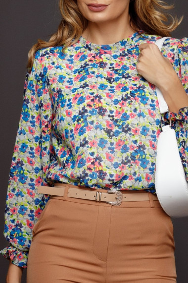 Bluza Vivianne cu flori colorate