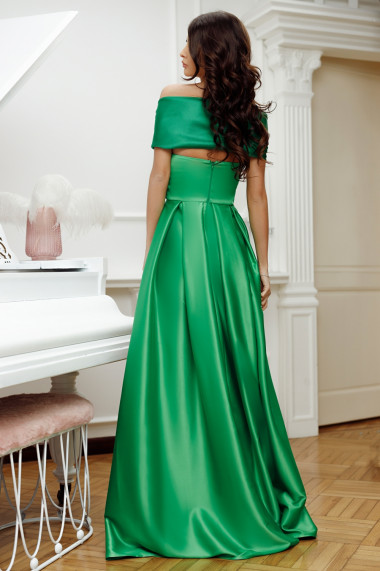 Rochie lunga Hermina verde deschis