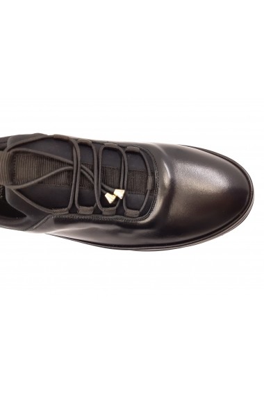 Pantofi sport negri pentru barbati din piele naturala In Tempo