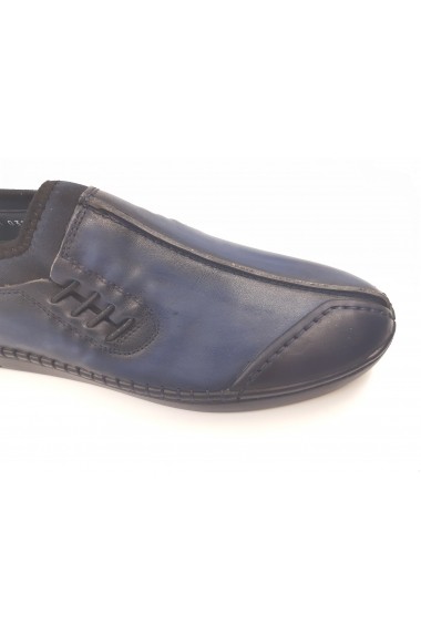 Pantofi sport bleumarin din piele naturala