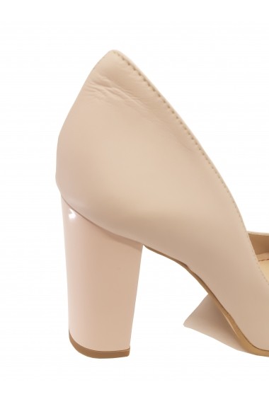 Pantofi eleganti nude din piele naturala