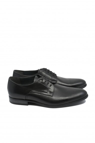 Pantofi negri Oxford din piele naturala de vita