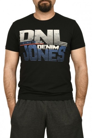 Tricou barbat cu imprimeu DNL DENIM negru