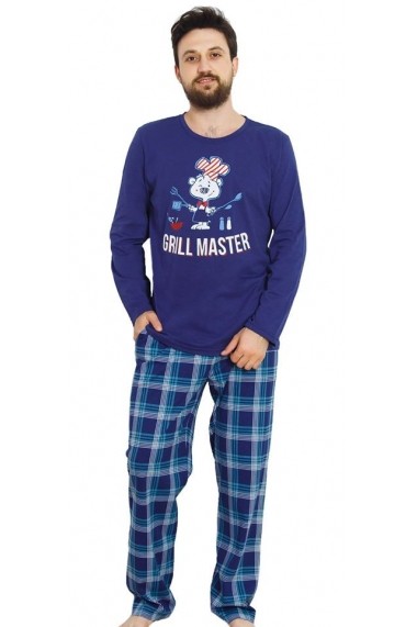 Pijamale bumbac cu imprimeu Grill Master Vienetta