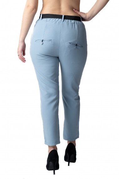 Pantaloni Dama Cu Cordon In Talie Bleu Giulia