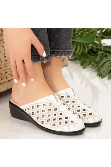 Papuci dama Alai albi