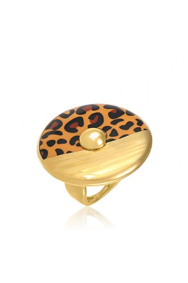 Inel leopard din portelan fin suflat cu aur ZEMA