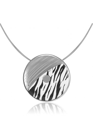 Pandantiv zebra din portelan fin suflat platina (mare) ZEMA